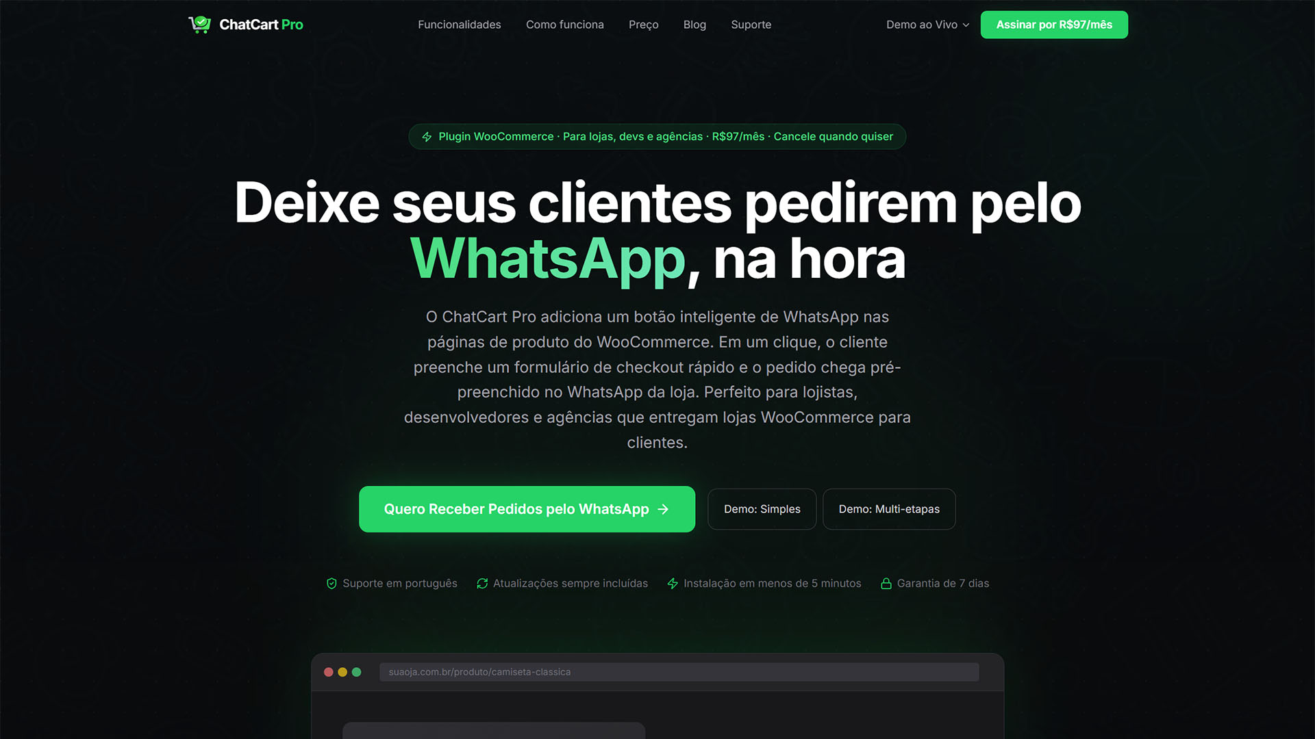 Comparativo de plugins de botão de WhatsApp para WooCommerce